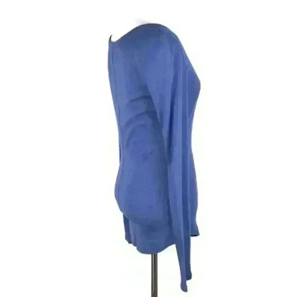 Express top size SP blue long sleeve split henley - Picture 4 of 9